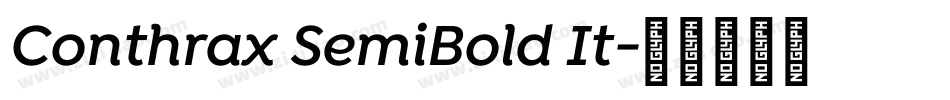 Conthrax SemiBold It字体转换